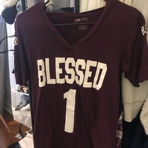 Blessed Shirt with hoodie on the back